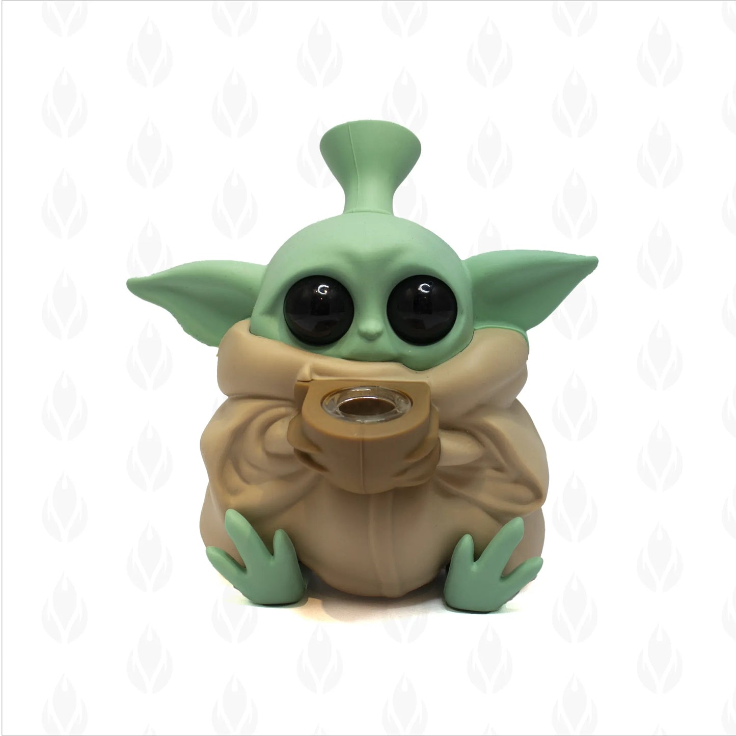 Bong de silicona con diseño de Baby Yoda.