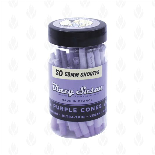 BLAZY SUSAN - Bote de Conos Pre Rolados Morados Shortys (50pz)